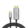 SAVIO Cable USB-C a HDMI 2.0b 1m plateado CL-170