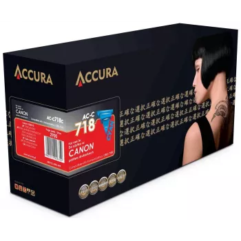 Accura Cartucho de tóner compatible Canon CRG-718C cian