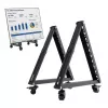 Maclean MC-183 Soporte de suelo móvil/ carro para TV, 37-80 pulgadas, VESA 800x400, 75 kg, ruedas con freno, negro