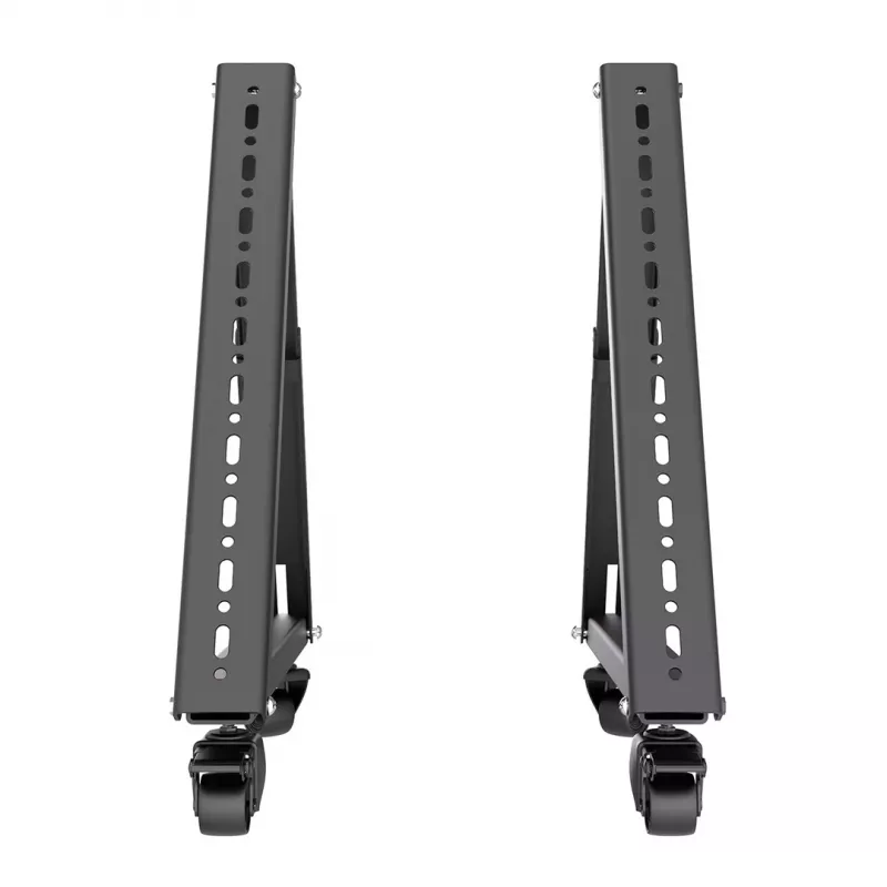 Maclean MC-183 Soporte de suelo móvil/ carro para TV, 37-80 pulgadas, VESA 800x400, 75 kg, ruedas con freno, negro