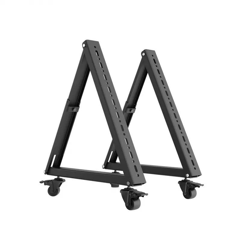 Maclean MC-183 Soporte de suelo móvil/ carro para TV, 37-80 pulgadas, VESA 800x400, 75 kg, ruedas con freno, negro