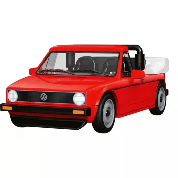 COBI 24660 Volkswagen Golf Cabriolet (1979-1993) set de construcción, 1:35, rojo