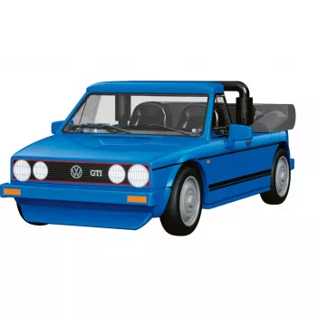 COBI 24661 Volkswagen Golf GTI British Version Cabriolet (1984) set de construcción, 1:35, azul