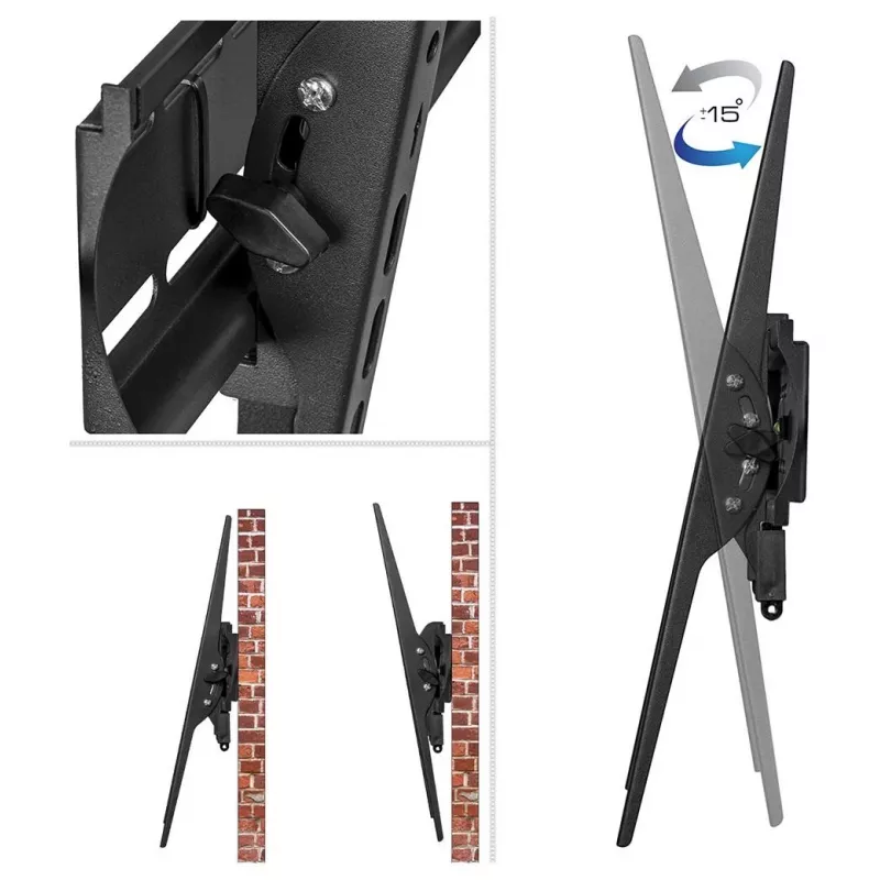 KINGMOUNT KG-1004 Soporte de pared inclinable para TV para pantallas de 23-65 inch, VESA 100x100 a 400x400, hasta 45 kg