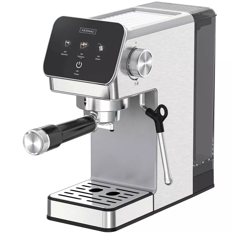 Kernau KCM 131 cafetera espresso, 15 bar, 900 W, depósito de agua de 0,9 l, café molido y ESE
