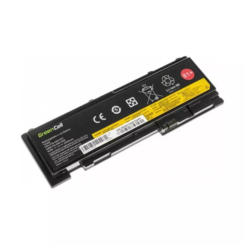 Green Cell Batería de portátil para Lenovo ThinkPad T430s/T430si 11,1V 3400mAh Li-Ion Negro
