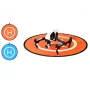 SUNNYLIFE Plataforma de aterrizaje para dron 75cm Naranja/Azul Nylon impermeable de doble cara plegable con bolsa de transporte y piquetas