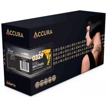 Accura Cartucho de tóner compatible (TN-329Y) amarillo alto rendimiento para Brother