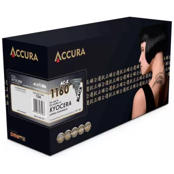 ACCURA Cartucho de tóner compatible como repuesto para Kyocera TK-1160 (negro, rendimiento estándar, 7.200 páginas)