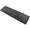 Teclado de membrana con cable USB retroiluminado Accura Artesia ACC-K1408, Full-Size QWERTY, LED multicolor, Negro