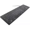 Teclado de membrana con cable USB retroiluminado Accura Artesia ACC-K1408, Full-Size QWERTY, LED multicolor, Negro