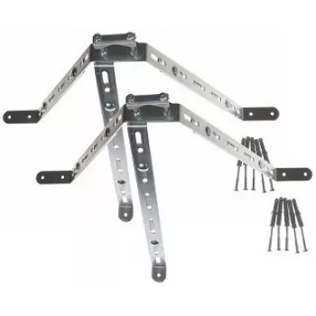DELTA OPTICAL OMP-50R45-70 Soporte de Pared para Montaje de Mástil de Antena, Acero Galvanizado en Caliente, Distancia 50 mm, Diámetro de Mástil 45-70 mm