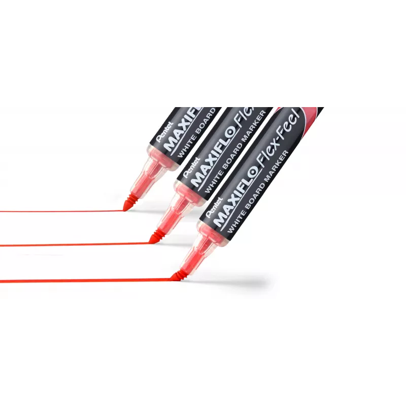 Set de rotuladores para pizarra blanca Pentel Maxiflo Flex-Feel, colores surtidos, 2,0 - 5,0 mm, 4 uds.