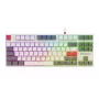 Teclado mecánico KRUX ATAX PRO RGB Creator Retro Gateron Yellow Pro (TKL, 87 teclas, hot-swappable, USB-C, teclas PBT Double-Shot, RGB por tecla)
