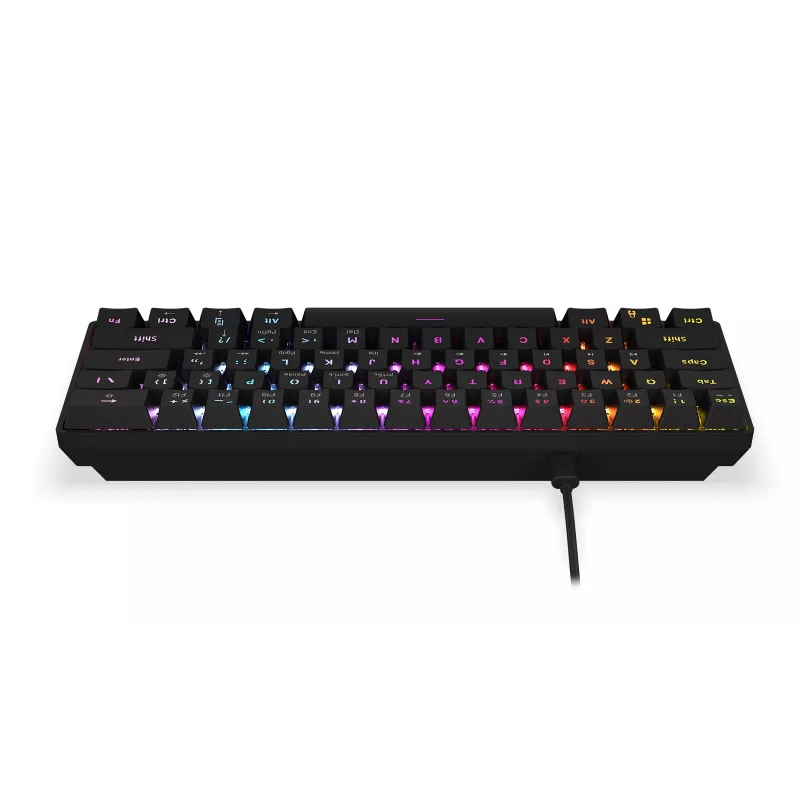 Teclado gaming mecánico KRUX Qara 60%, Outemu Red, negro, KRX0137