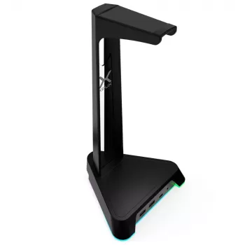 Soporte para auriculares KRUX Rivt con iluminación RGB, negro (KRXG003)
