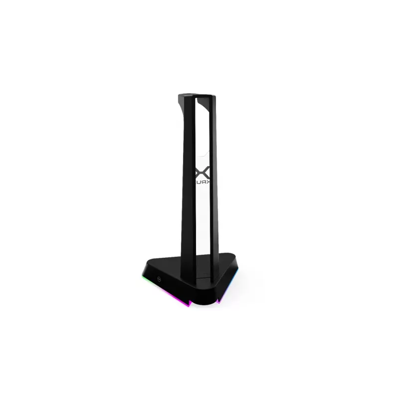 Soporte para auriculares KRUX Rivt con iluminación RGB, negro (KRXG003)