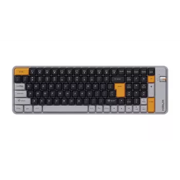 Teclado mecánico KRUX Zyro 96% Gateron Yellow PRO RGB Tri-Mode negro