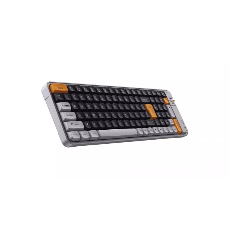 Teclado mecánico KRUX Zyro 96% Gateron Yellow PRO RGB Tri-Mode negro