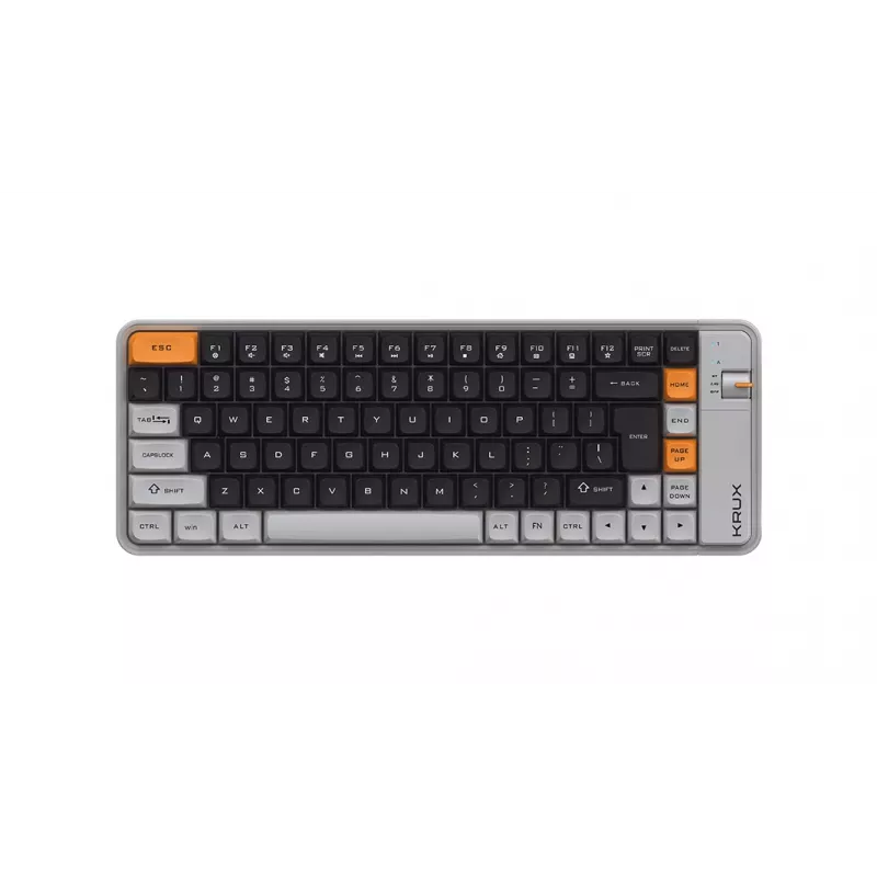 Teclado mecánico KRUX Zyro 75% Gateron Yellow Pro RGB negro