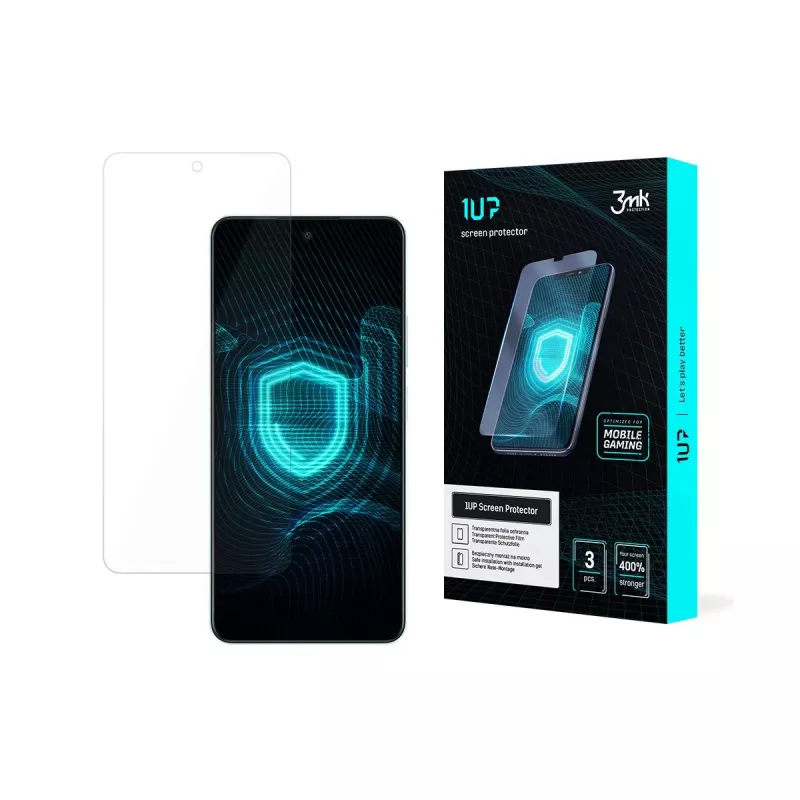 Oppo A58 4G Protector de pantalla 3mk 1UP Lámina híbrida 7H Transparente