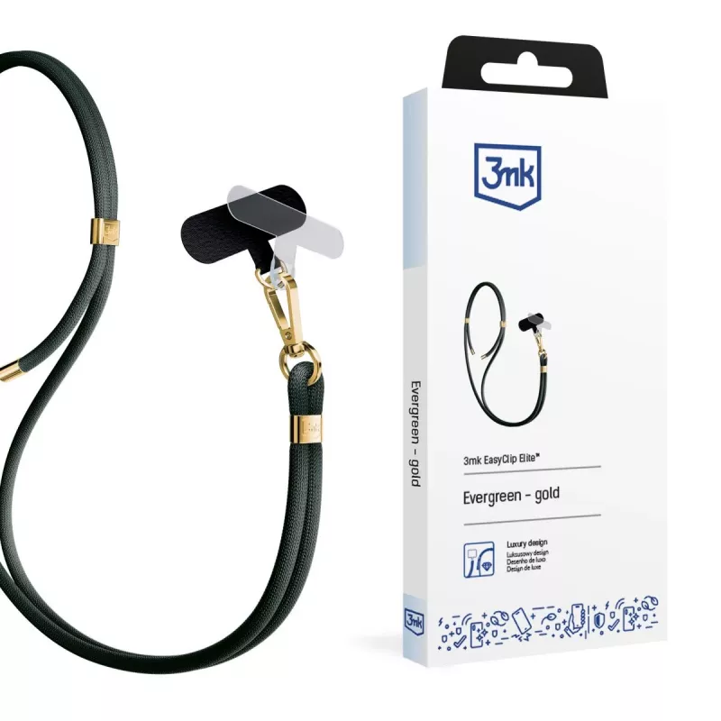 Cordón para teléfono 3mk EasyClip Elite, Evergreen Gold