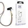 Cordón para teléfono 3mk EasyClip Elite, nailon/aleación de zinc, Taupe (Gold)