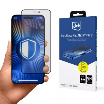 3MK HardGlass Matt Max Privacy protector de pantalla para Apple iPhone 15/16