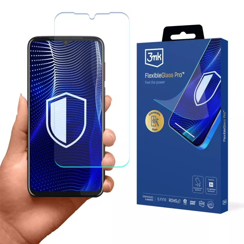 Motorola One Vision Plus - 3mk FlexibleGlass Pro protector de pantalla de cristal híbrido