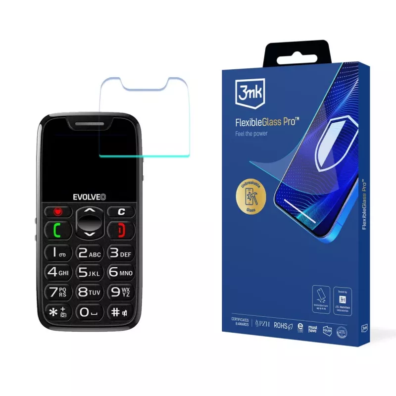3MK PROTECTION Evolveo EasyPhone EP - Protector de pantalla de cristal híbrido 3mk FlexibleGlass Pro