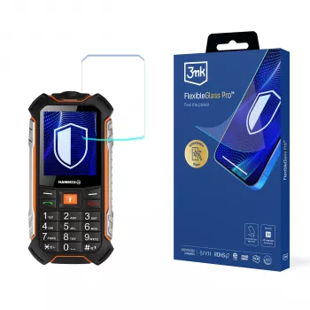 MyPhone Hammer Boost - Protector de pantalla de cristal híbrido 3mk FlexibleGlass Pro