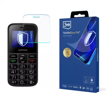 MyPhone Halo A - Protector de pantalla de cristal híbrido 3mk FlexibleGlass Pro (transparente)