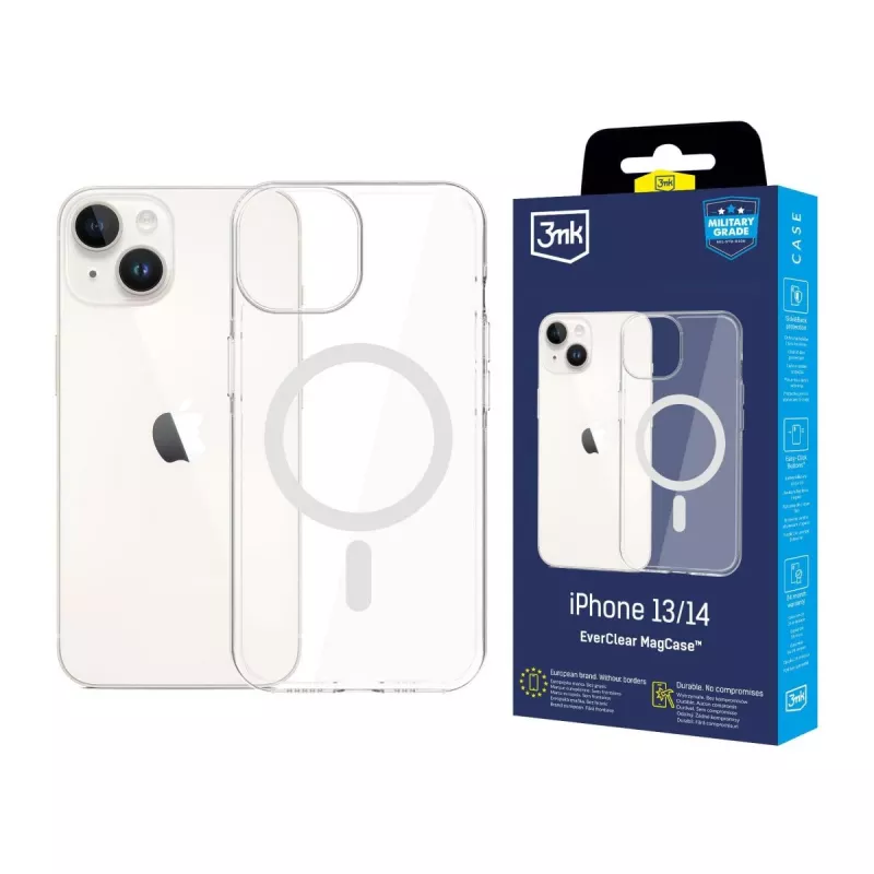 Apple iPhone 13/14 - 3mk EverClear MagCase Transparente