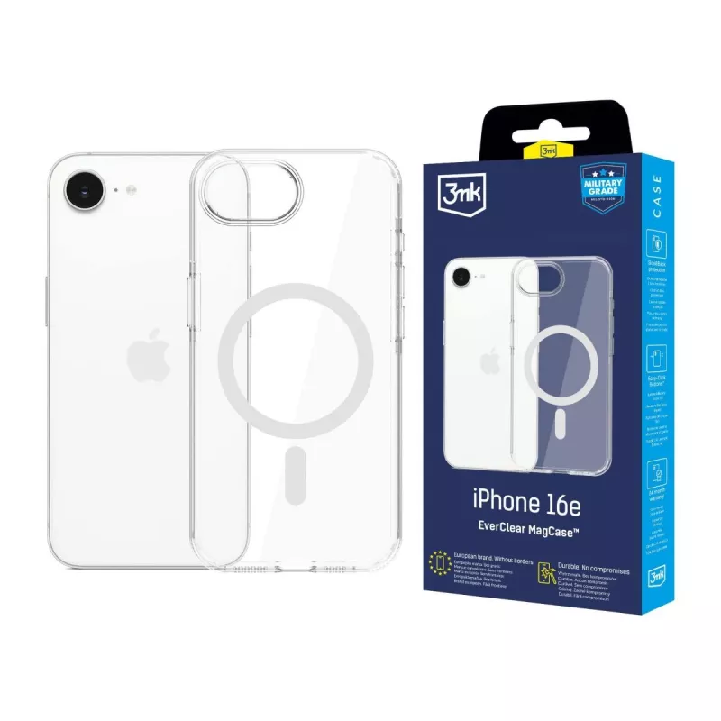 Apple iPhone 16E 3mk EverClear MagCase Funda trasera transparente