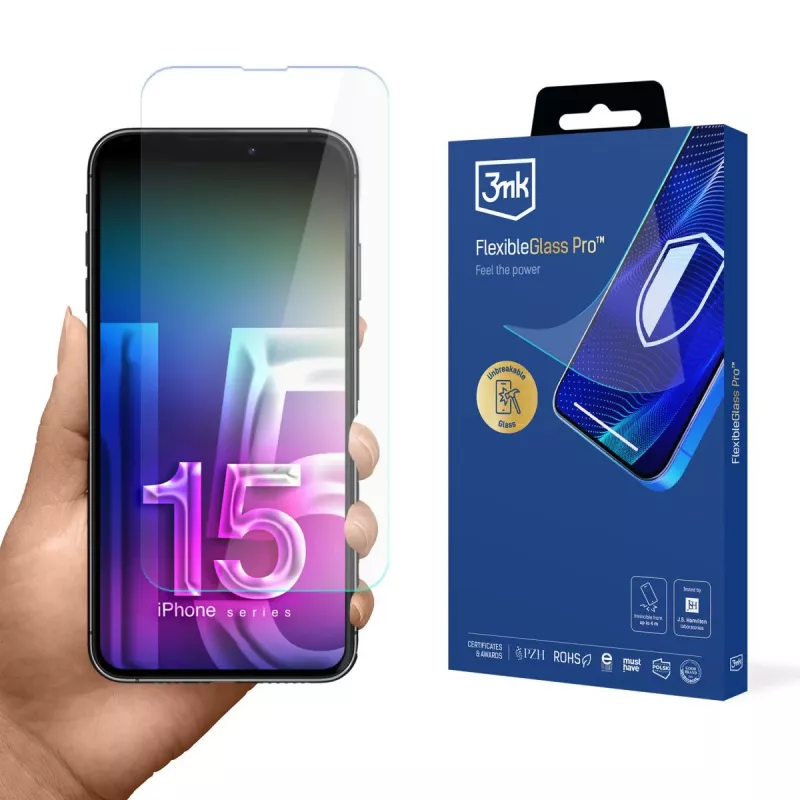 Lámina protectora de pantalla 3MK FlexibleGlass Pro para Apple iPhone 15 Pro Max