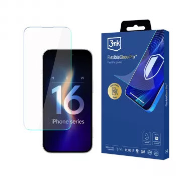 Protector de pantalla de cristal híbrido 3MK FlexibleGlass Pro para Apple iPhone 16 Pro