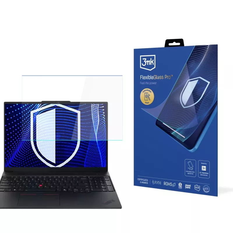 3MK PROTECTION Protector de pantalla de vidrio híbrido FlexibleGlass Pro para Lenovo ThinkPad E14 Gen 5/6/7 (14