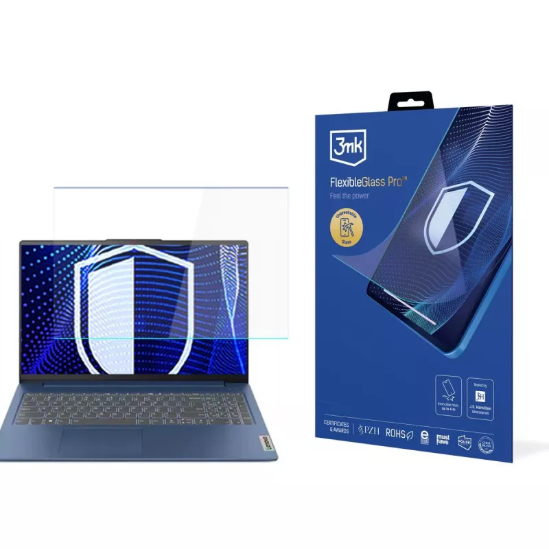 3MK PROTECTION Protector de pantalla FlexibleGlass Pro para Lenovo IdeaPad Slim 5 (5i) 14IAH10 - 14 inch, vidrio híbrido, dureza 7H, anti-huellas