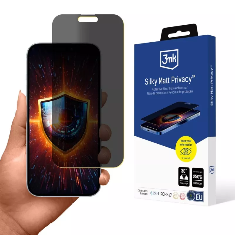 3MK Silky Matt protector de pantalla con privacidad para Apple iPhone 17 Air