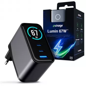 3mk InCharge Lumin 67W QC4+ Display negro/gris