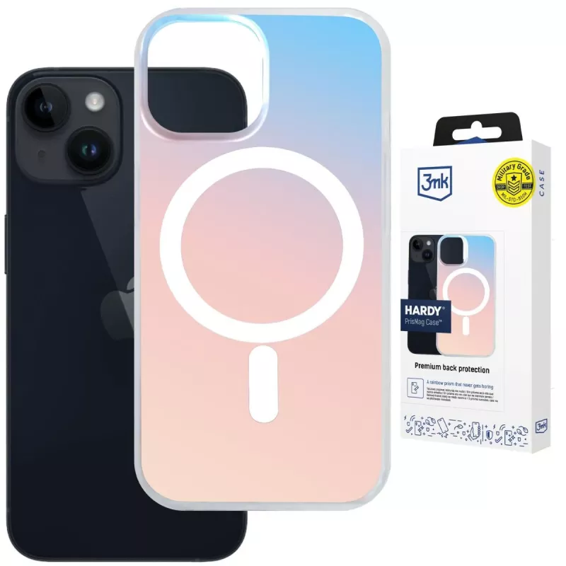 3MK PROTECTION Apple iPhone 13/14 - Funda 3mk Hardy PrisMag negra