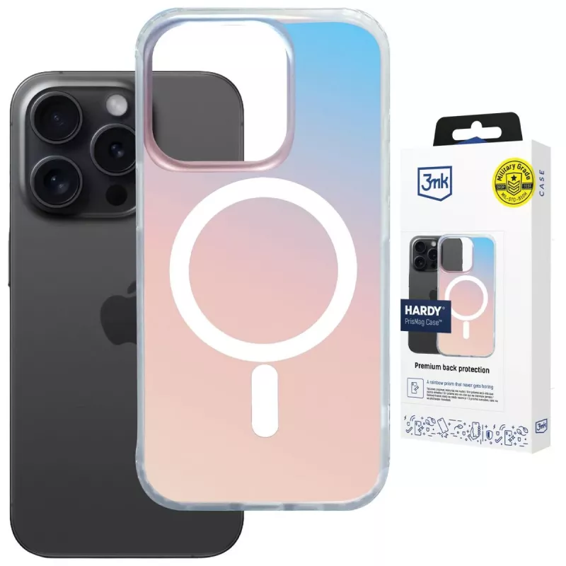 3MK PROTECTION Apple iPhone 15 Pro Max - Funda 3mk Hardy PrisMag negra
