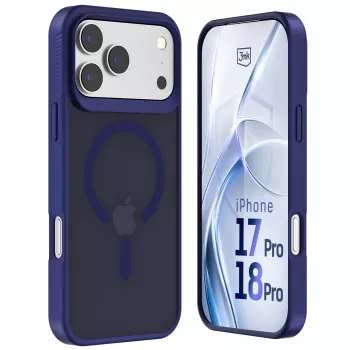 3MK PROTECTION Apple iPhone 17 Pro Max Funda Hardy Hazy MagCase azul