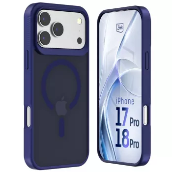 3MK PROTECTION Apple iPhone 17 Pro Max Funda Hardy Hazy MagCase azul