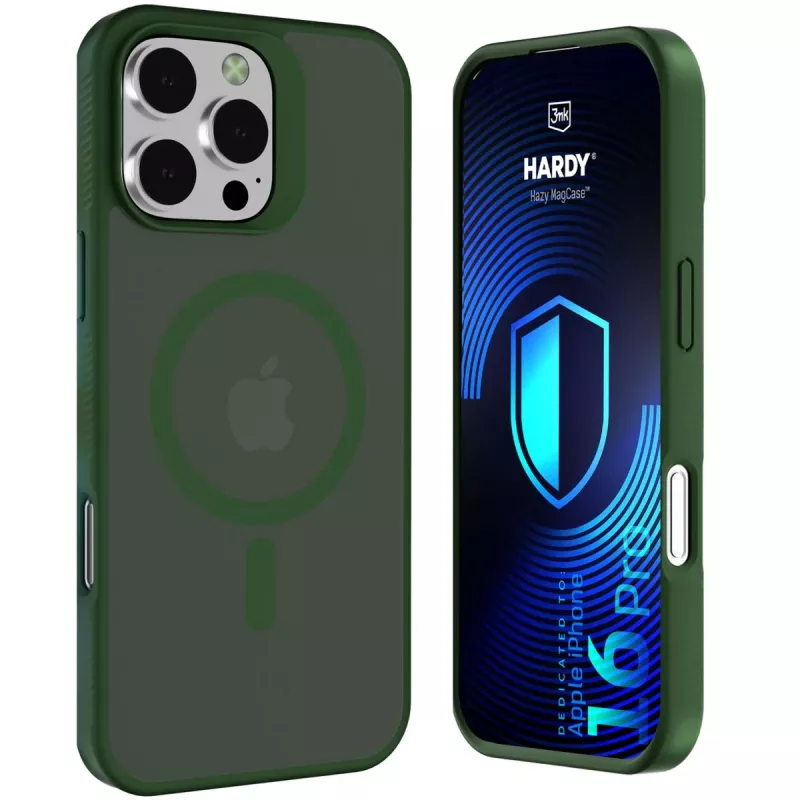 3MK PROTECTION Apple iPhone 16 Pro - Funda 3mk Hardy Hazy MagCase verde