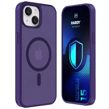 3MK PROTECTION Apple iPhone 15 Funda Hardy Hazy MagCase morada