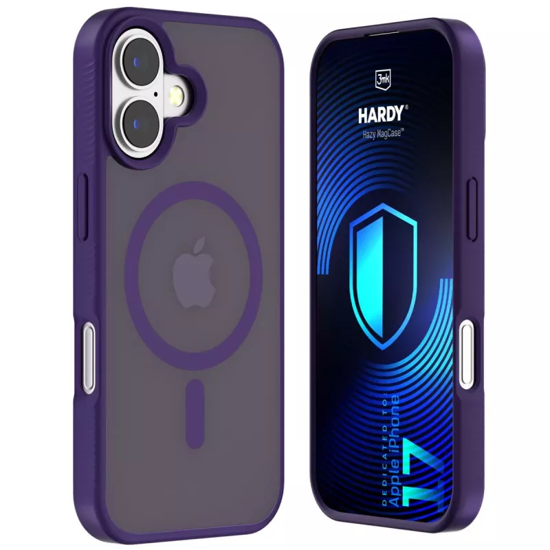 3MK Hardy Hazy MagCase para Apple iPhone 17, morado