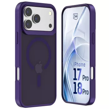 3MK PROTECTION Apple iPhone 17 Pro - Funda 3mk Hardy Hazy MagCase morada