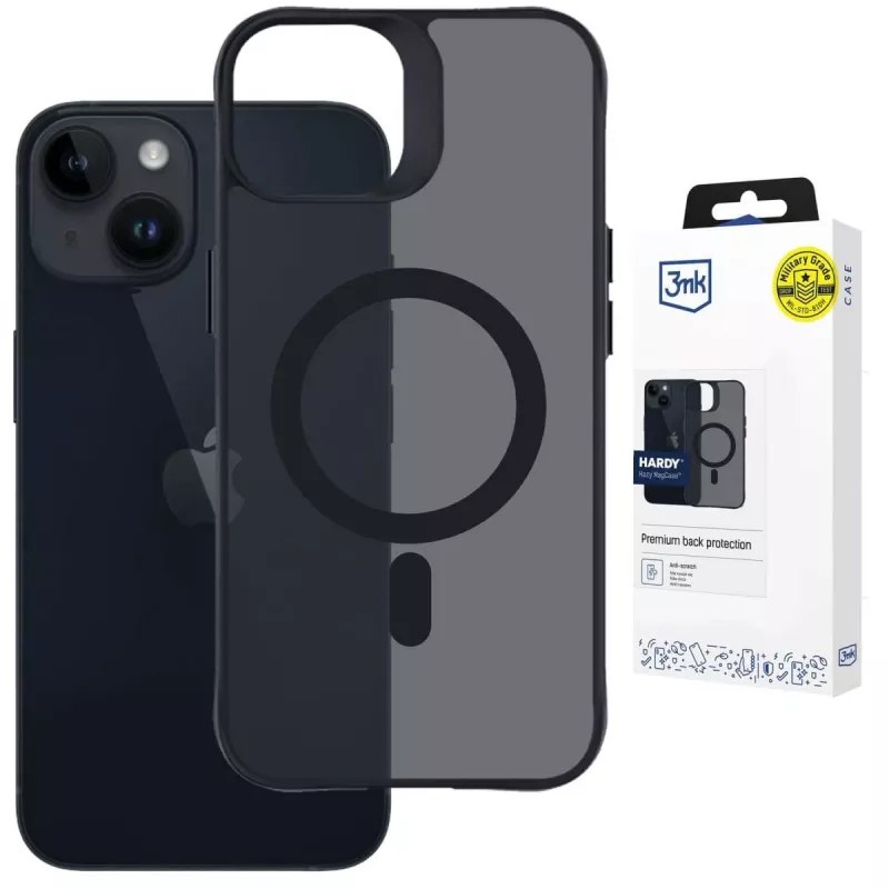 3MK PROTECTION Apple iPhone 13/14 Hardy Hazy MagCase negro