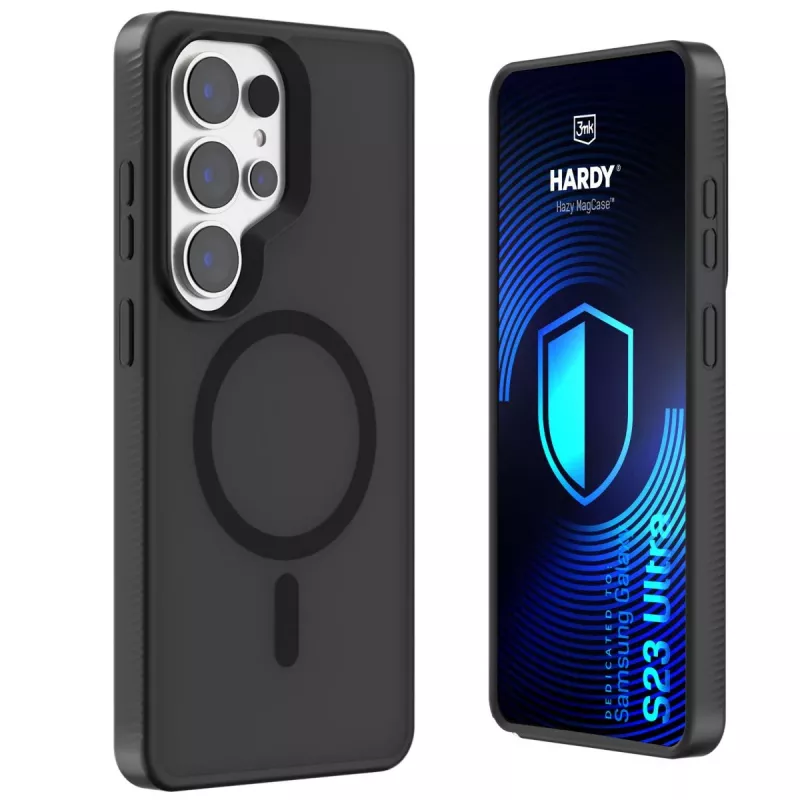 3MK PROTECTION Samsung Galaxy S23 Ultra - 3mk Hardy Hazy MagCase negro